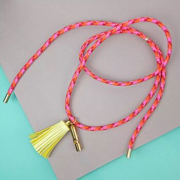 Stylish Dog Whistle And Tassel Necklace Training Aid, 5 of 5