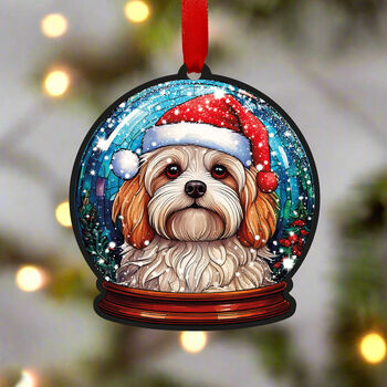 Lhasa Apso Dog Tree Decoration, 2 of 2