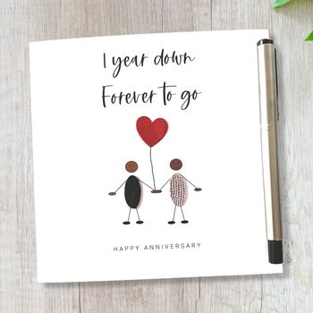 1st Wedding Anniversary Card Paper Anniversary, 4 of 7