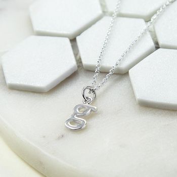 Sterling Silver Initial Letter Necklace, 5 of 8