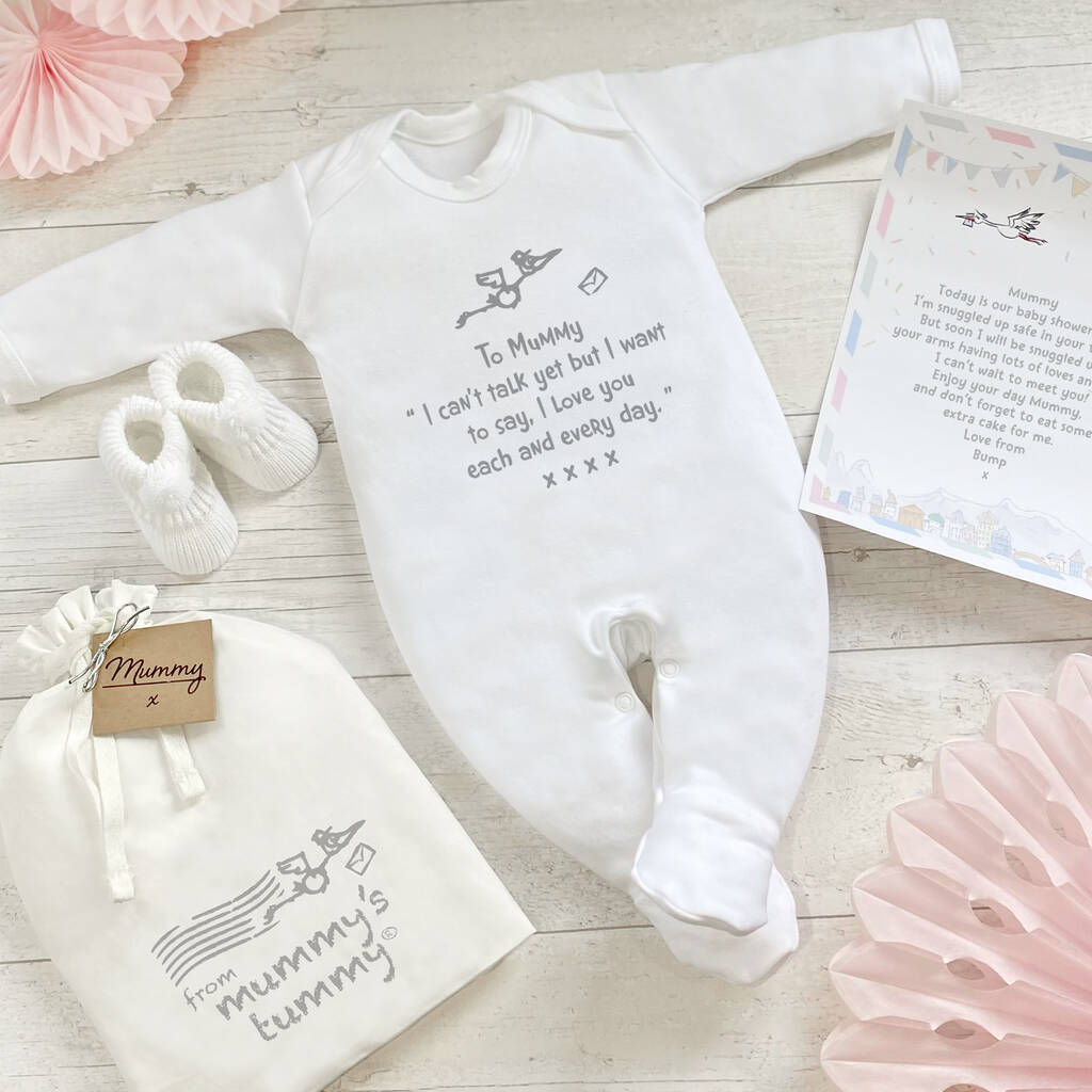 'Mum To Be' Sleepsuit A Perfect Baby Shower Gift, 1 of 12