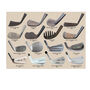 Vintage Golf Clubs 1000 Piece Jigsaw, thumbnail 3 of 4
