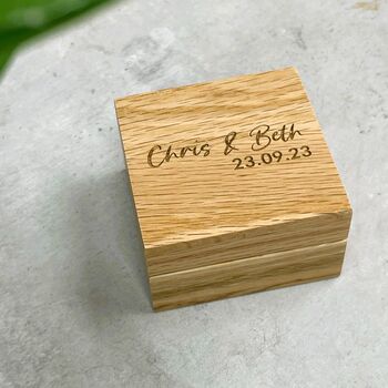 Personalised Wooden Ring Boxes, 2 of 11