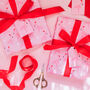 Christmas Origami Flamingo Pink Wrapping Paper Set, thumbnail 3 of 3