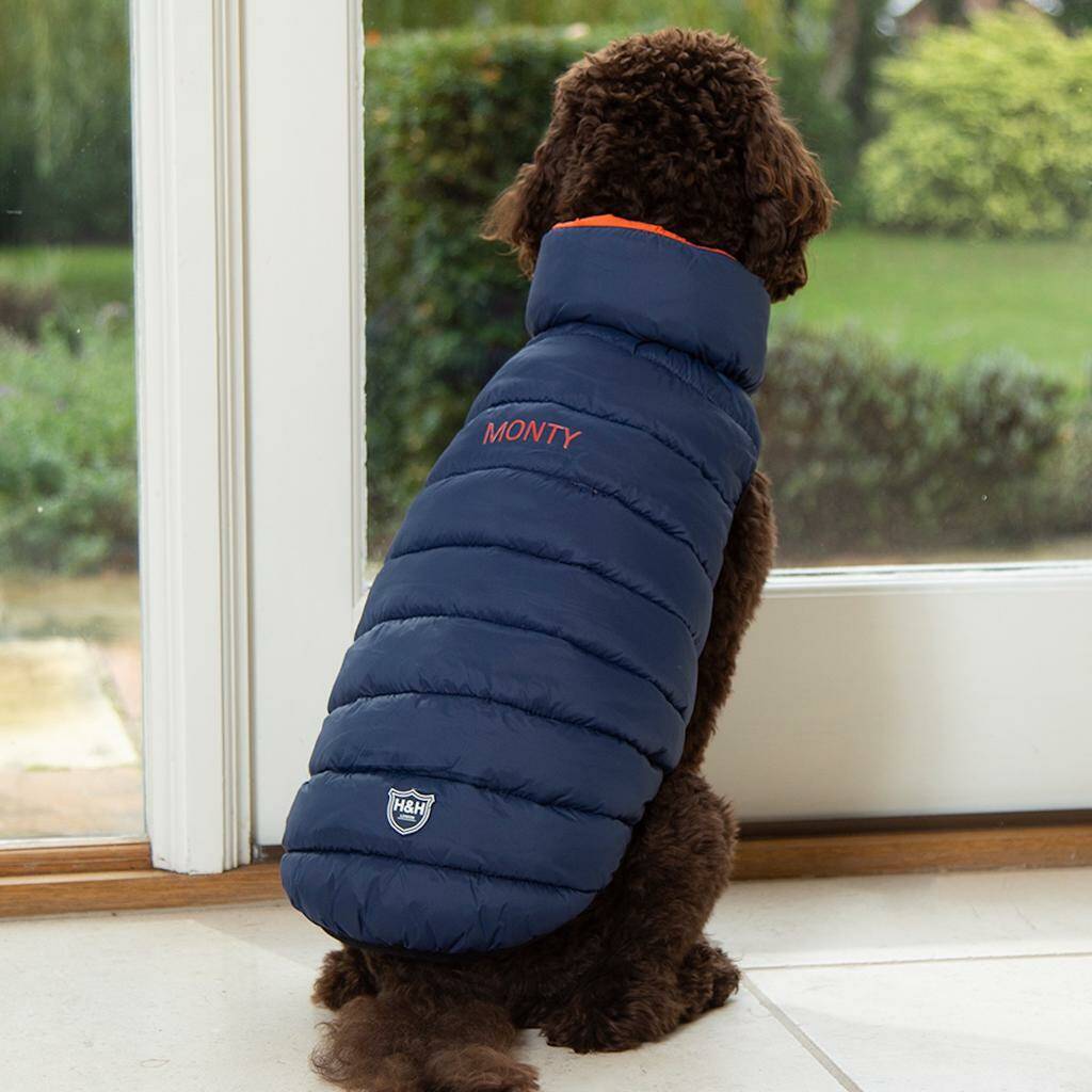 Personalised Reversible Dog Puffer Jacket By My Furst Years ...