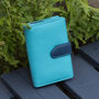 Turquoise Multi Colour Leather Purse Wallet Rfid, thumbnail 1 of 10