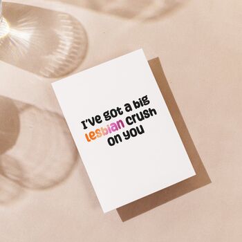 Funny Lesbian Valentine’s Card – Big Lesbian Crush On You, 6 of 6
