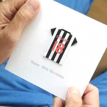 Personalised Newcastle 18th Football Birthday Card, 10 of 10