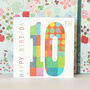 Sparkly 10th Birthday Card, thumbnail 4 of 5
