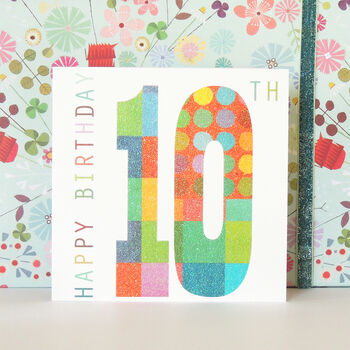 Sparkly 10th Birthday Card, 4 of 5