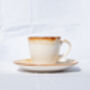 White Set Of Six Porcelain Espresso Cup And Saucer, thumbnail 6 of 12