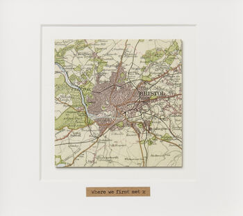Personalised Square Vintage Map Picture, 4 of 4