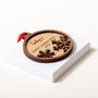 Personalised First Christmas Snowflake Bauble Wooden Decoration, thumbnail 6 of 6