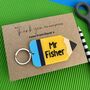 Personalised Thank You Teacher Pencil Keyring, thumbnail 1 of 3