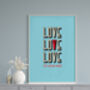 Love, Love, Love Typography Quote Art Print, thumbnail 2 of 7