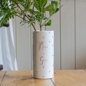 Hearts Wedding Tall Ceramic Vase, 5 of 5