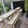 Bar Style Dining Table And Benches Treated, thumbnail 2 of 12