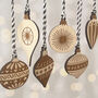 Mini Wooden Bauble Christmas Decorations, thumbnail 2 of 3