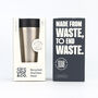 Circular And Co Travel Mug Made From Recycled Stainless Steel 12oz Uncoated Black, thumbnail 2 of 8