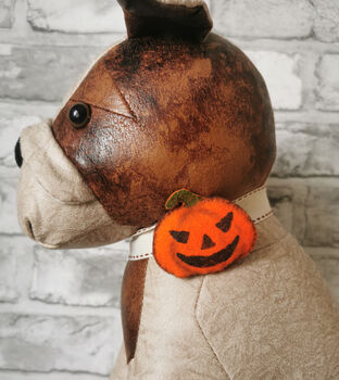 Halloween Pumpkin Pet Collar Accessory, 3 of 5