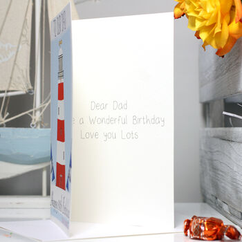 Personalised Lighthouse Age Birthday Card, 11 of 12