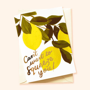 'Squeeze You!' Lemon Miss You Card, 2 of 3