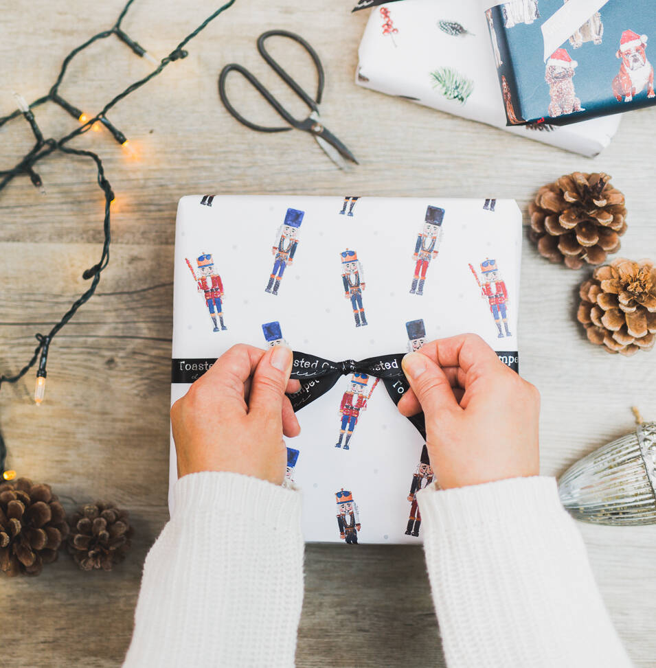 Luxury Nutcracker Gift Wrap Set By Toasted Crumpet Designs