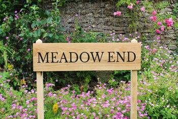 Extra Large Outdoor Wooden Sign With Posts, 2 of 7