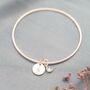 Personalised Initial And Birthstone Bangle, thumbnail 3 of 12