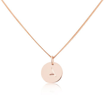 Westbourne Personalised 9ct Gold Initial Disc Pendant, 9 of 12