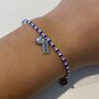 Chelsea Women Cwfc Bead Bracelet With Heart Charm, thumbnail 1 of 3