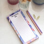 Purple Abstract Shopping List Notepad, thumbnail 5 of 6