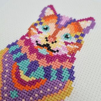 Mandala Cat Cross Stitch Kit, 5 of 11