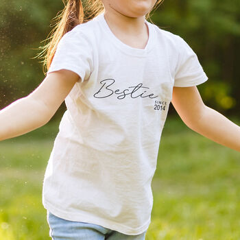 Bestie Personalised Organic Cotton T Shirt, 4 of 6