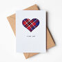 'Braw Paw' Scottish Fathers Day Card With Real Tartan, thumbnail 1 of 5