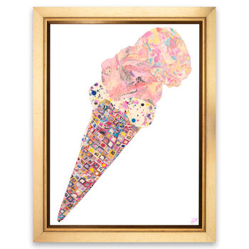 The Seaside Ice Cream Collage Giclée Art Print, 5 of 5