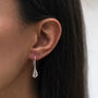 Sterling Silver Teardrop Earrings, thumbnail 4 of 8