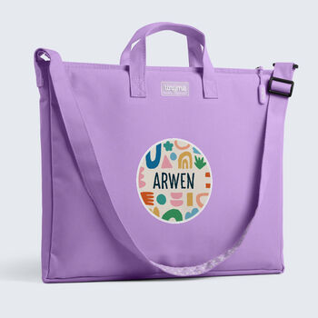 Personalised Abstract Design Kids Book Bag, 8 of 9