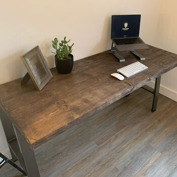 Handmade Industrial Style Office Desk With U Legs, 2 of 3