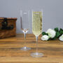 Personalised Block Initials Champagne Flute Set Of Two, thumbnail 1 of 10