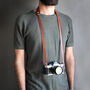 Wide Leather Camera Strap With Personalisation, thumbnail 2 of 8