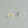 Sterling Silver Daisy Earrings, thumbnail 2 of 5