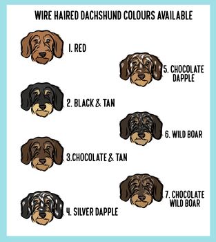 Wire Haired Dachshund Face Mouse Mat, 4 of 5