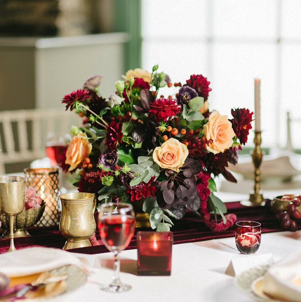 Burgundy And Red Velvet Table Runners By Magpie Decor ...