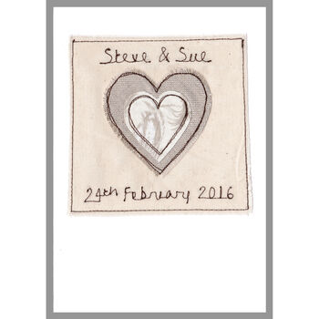 Personalised 4th Linen Wedding Anniversary Card, 9 of 12