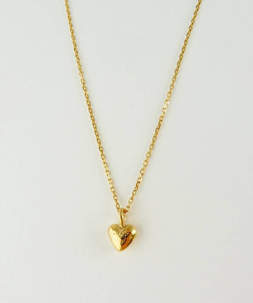Hammered Gold Heart Necklace – Julie Garland Jewelry, 50% OFF