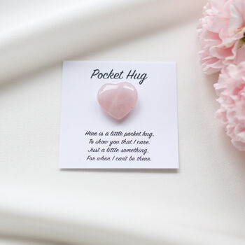Pocket Hug, Rose Quartz Heart Stone, 9 of 10
