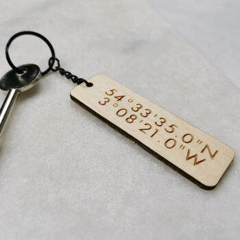 Personalised Coordinates Keyring, 5 of 7