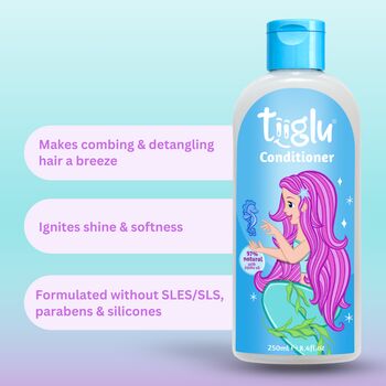 Kids Highly Natural Mermaid Dazzle Shampoo, Conditioner And Body Wash Gift Set, 7 of 10