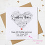 Personalised 18th Porcelain Wedding Anniversary Card, thumbnail 2 of 3